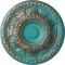 Ekena Millwork Granada Ceiling Medallion (Fits Canopies up to 7 1/8"), 23 1/2"OD x 2 3/4"P, Copper Green Patina CM24GACGS - alternate 1